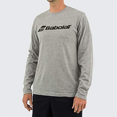 Babolat Long Sleeve Logo Tee - Heather Grey