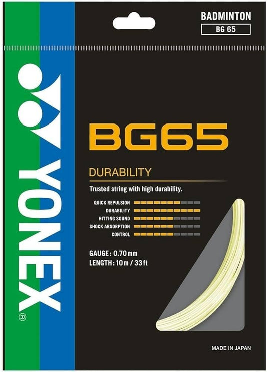 Yonex BG 65 Badminton String, (Color Options)