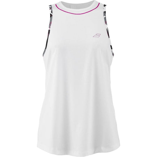 Babolat Women's Aero Tennis Training Tank Top - White/White (Medium)