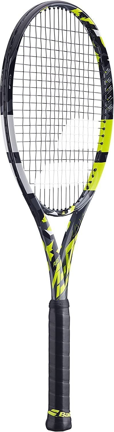 Babolat Pure Aero + Tennis Racquet (7th Gen) - Strung with 16g White  Babolat Syn Gut at Mid-Range Tension