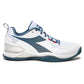 Diadora Blushield Torneo 2 Clay Men Shoes (White/Oceanview/Salsa) (White/Oceanview/Salsa, US Footwear Size System, Adult, Men, Numeric, Medium, 8.5)