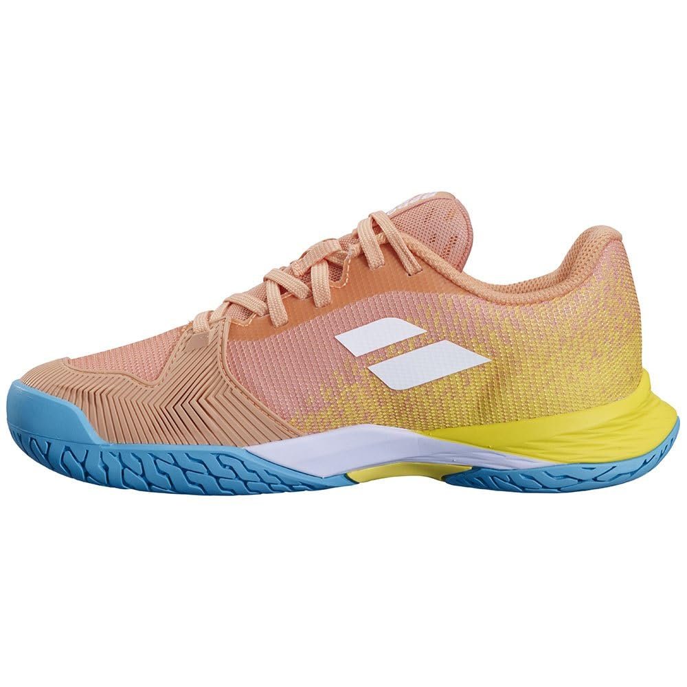 Babolat Jet Mach 3 Junior All Court Girl Tennis Shoes (Coral/Gold Fusion)