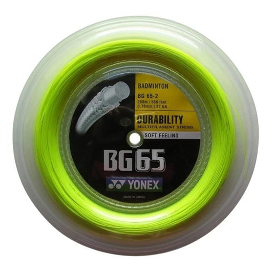 Yonex BG 65 Badminton String 200m (Yellow)