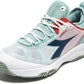 DIADORA Women`s Speed Blushield Fly 4 AG Tennis Shoe, White/Legion Blue