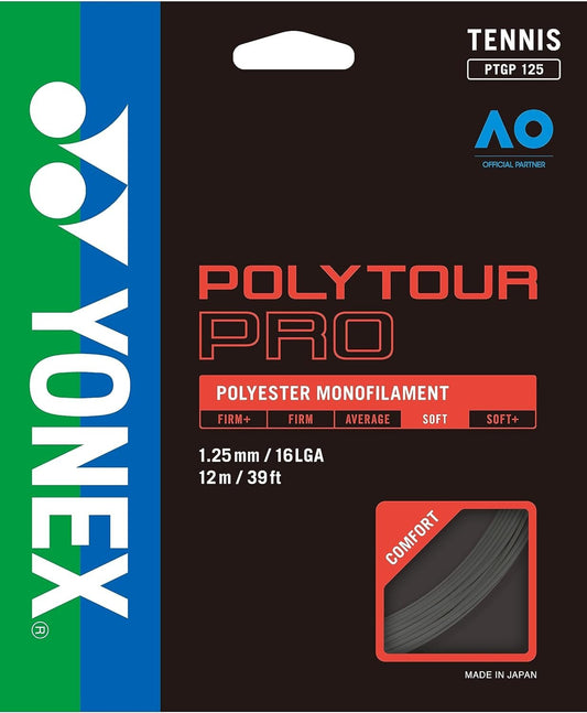Yonex Unisex's Poly Tour Pro String Set-Black, 1.25 mm
