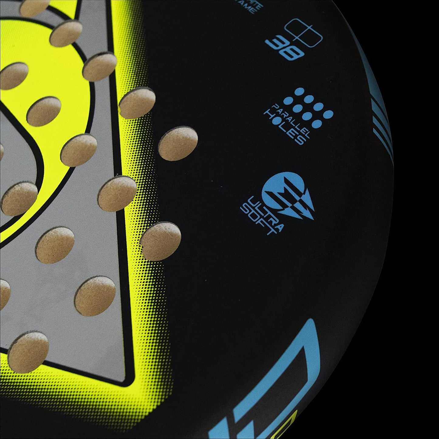 Dunlop Rapid Control 3.0 Padel Racket, Black/Blue/Yellow