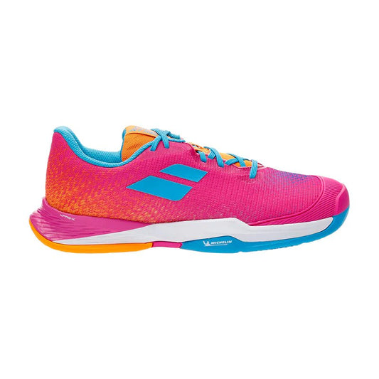 Babolat Jet Mach 3 All Court Junior Tennis Shoes - Hot Pink - 5.5 US