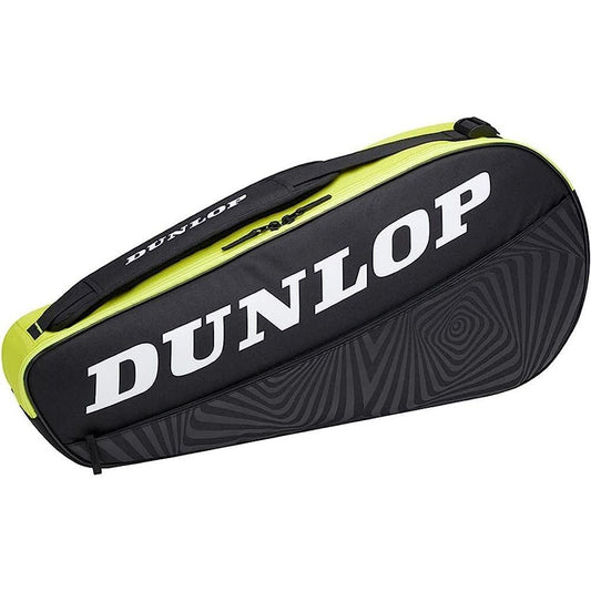 Dunlop SX Club 3 Racket Tennis Racket Bag V22, Black/Yellow