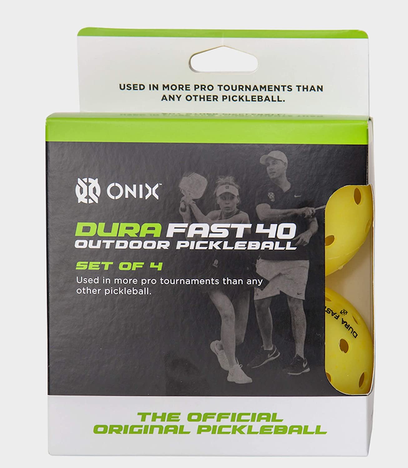 Onix Pickleball Dura Fast 40 Pickleball Balls - Outdoor - Yellow - 3 Balls