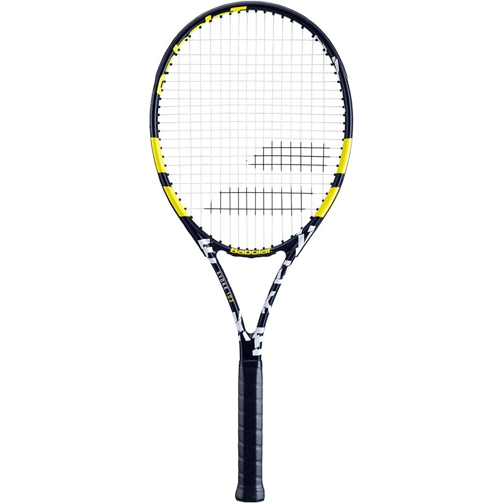 Babolat Evoke 105 Strung Tennis Racquet (Black/Yellow)