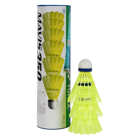 Yonex Mavis 350 Nylon Badminton Shuttlecock Blue Cap (Yellow)