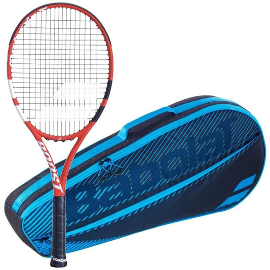 Babolat Boost Strike Strung Tennis Racquet Bundled with an RH3 Club Essential Tennis Bag in Your Choice of Color