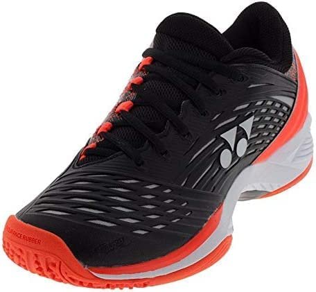 Yonex Men`s Power Cushion Fusionrev 2 CL Tennis Shoes (Black/Orange) 7.5 US