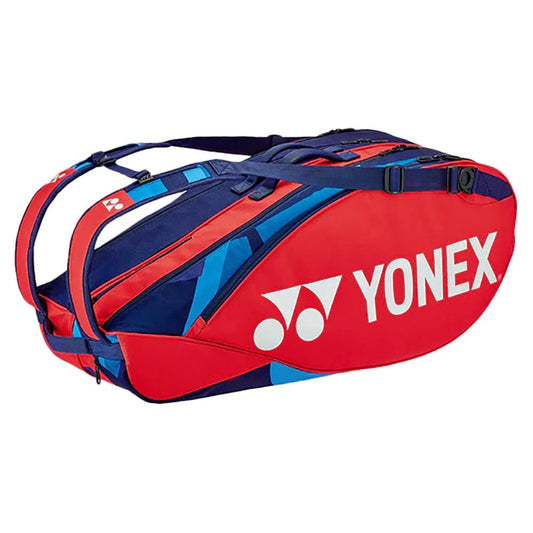 Yonex Pro Tennis Badminton Racquet Bag 9 Pack Scarlet