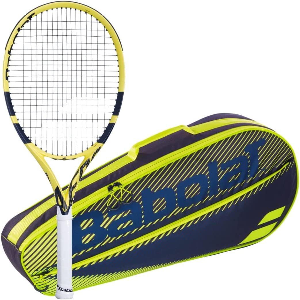 Babolat Aero 112 Strung Tennis Racquet Bundled with an RH3