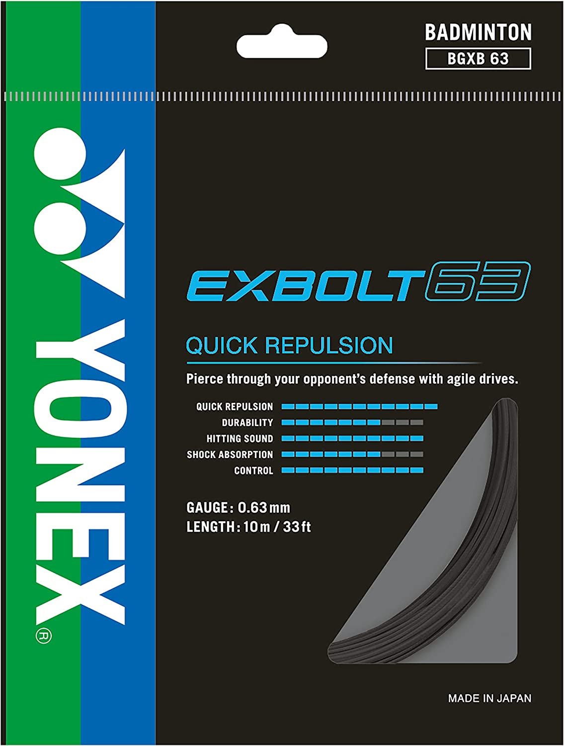 Yonex Exbolt 63 Badminton String - 0.63mm