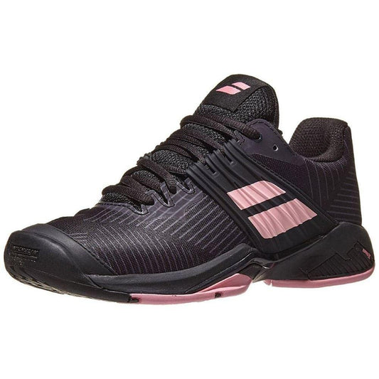Babolat Propulse Fury AC Women Tennis Shoes - Black/Geranium Pink - 7 US
