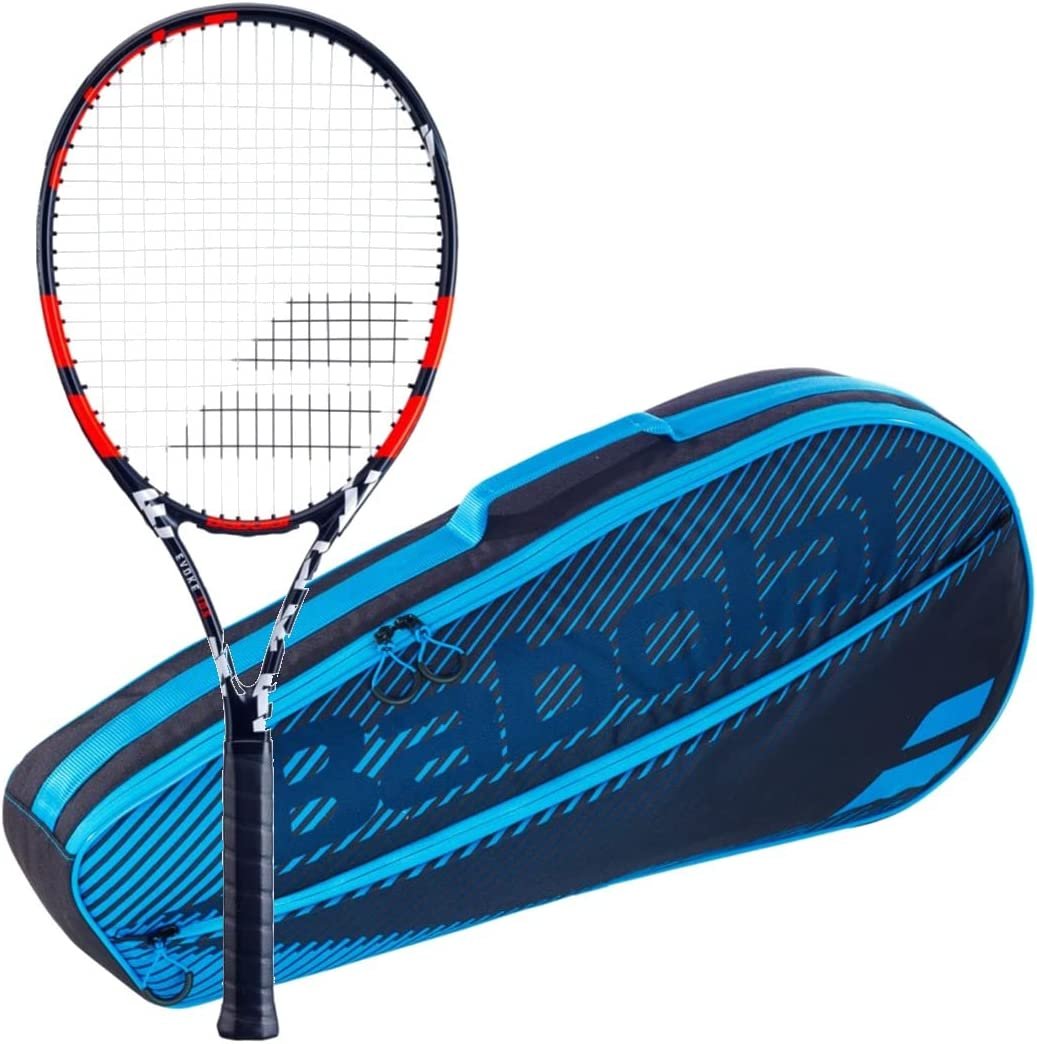 Babolat Evoke 105 Strung Tennis Racquet Bundled with an RH3 Club Essential Tennis Bag in Your Choice of Color