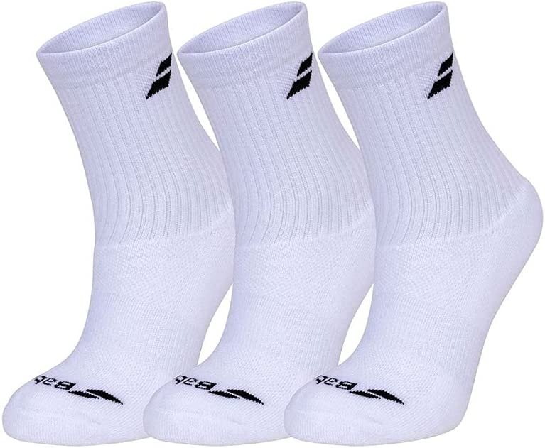 Babolat 3 Pairs Pack Socks (White/White) - 3/5.5